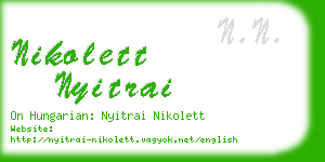nikolett nyitrai business card